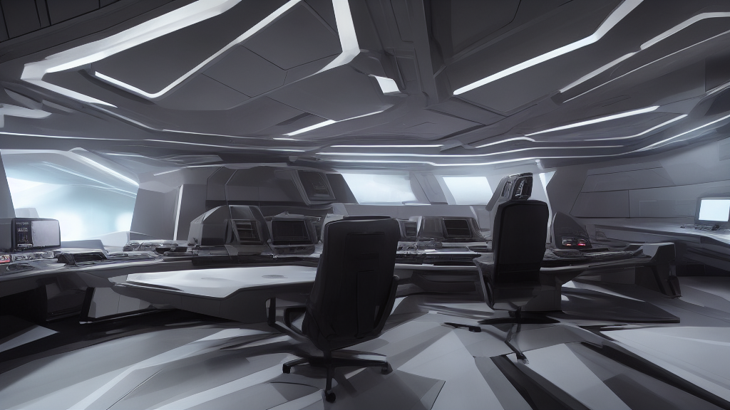 Abstract cinematic futuristic command center lighting (no text)